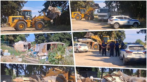 Ξεκίνησε η επιχείρηση απομάκρυνσης των Ρομά από την είσοδο της πόλης και ο καθαρισμός του χώρου
