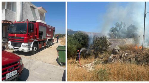 Φωτιά κοντά σε οικία στο Πυλί