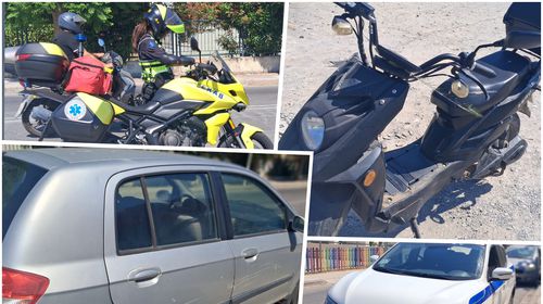 Τροχαίο έξω από το 4ο Δημ. Σχολείο: Αυτοκίνητο συγκρούστηκε με ηλεκτρικό ποδήλατο