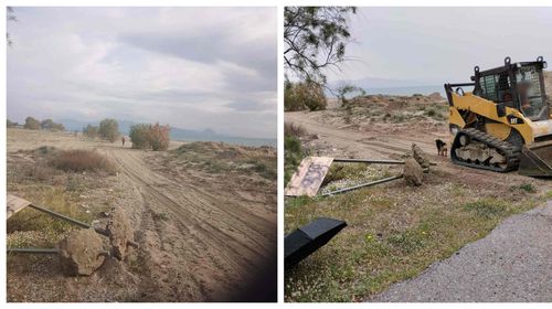 Καταγγελία στην Αστυνομία από τον κ. Β. Τρακόσα και τον κ. Σ. Χατζηπέτρο για παράνομες παρεμβάσεις στην παραλία του Ναυτικού Ομίλου