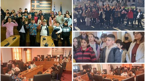 To Δημαρχείο Κω και τον πλάτανο του Ιπποκράτη επισκέφτηκαν οι μαθητές του Δημ. Σχολείου Αντιμάχειας