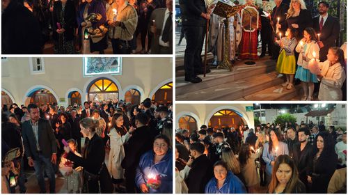 Με λαμπρότητα η αναστάσιμη ακολουθία στον Ι.Ν. Αγίου Γεωργίου Πυλίου