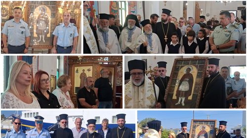 Με τις δέουσες τιμές η υποδοχή της Θαυματουργής Ιεράς Εικόνας του Αγίου Φανουρίου 