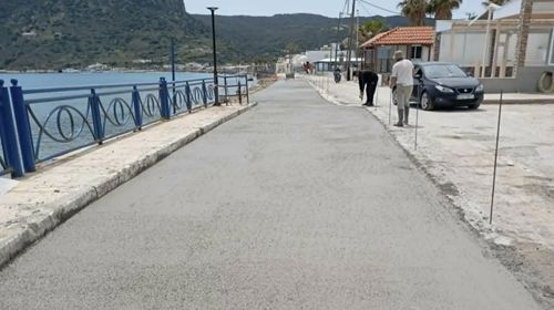 Ολοκληρώθηκαν οι εργασίες σκυροδέτησης στο δρόμο του Καμαριου Κεφάλου 