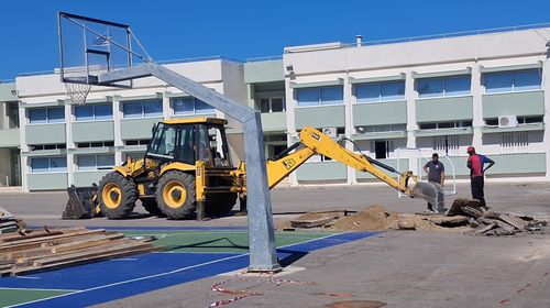 Ξεκίνησαν οι εργασίες για την κατασκευή του "θόλου" στο 4ο Δημ. Σχολείο Κω