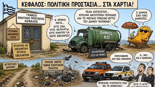 Γ. ΚΟΚΑΛΑΚΗΣ: ΚΕΦΑΛΟΣ – ΠΟΛΙΤΙΚΗ ΠΡΟΣΤΑΣΙΑ: ΤΟ ΧΩΡΙΟ ΜΑΣ ΠΑΡΑΜΕΝΕΙ ΑΝΟΧΥΡΩΤΟ