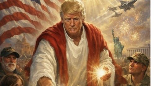 Aντιδράσεις προκάλεσε η ανάρτηση του Ντόναλντ Τραμπ ως Ιησούς 