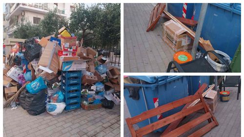 Παράπονα για τα σκουπίδια στις οδούς Αβέρωφ και Θεμιστοκλέους