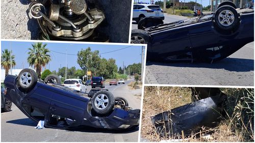 Αυτοκίνητο "ντελαπάρισε" στον Επαρχιακό 