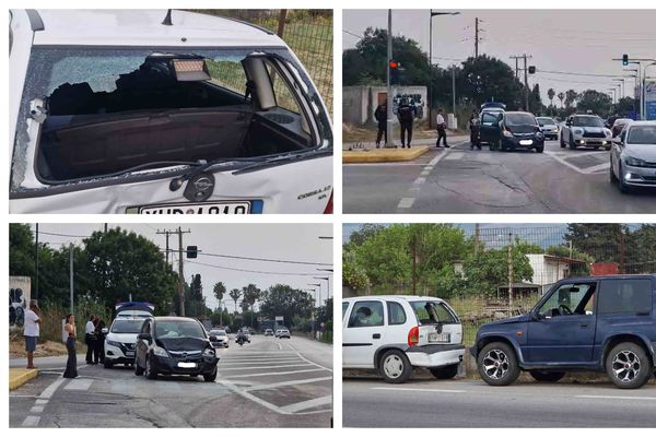 Τροχαίο ατύχημα στον Επαρχιακό - "Καραμπόλα" 3 αυτοκινήτων