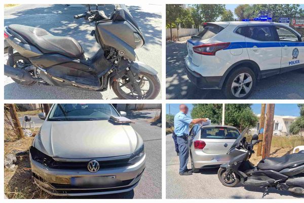 Τροχαίο ατύχημα στην Κω – Αυτοκίνητο συγκρούστηκε με δίκυκλο