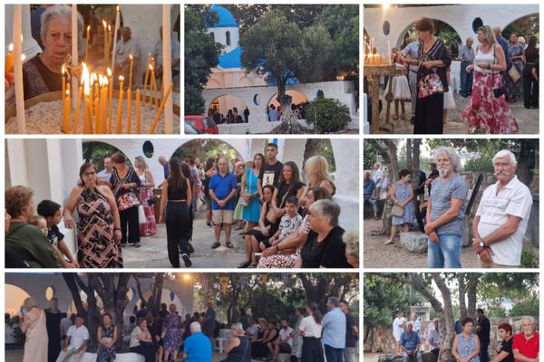 Με λαμπρότητα ο εσπερινός της Κοιμήσεως της Θεοτόκου στην Παναγιά Συντριανή