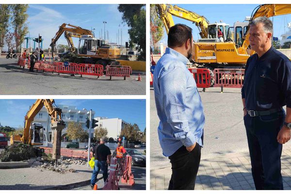 Ξεκίνησαν οι εργασίες για την ανακατασκευή του κόμβου στη Μαρίνα Kω
