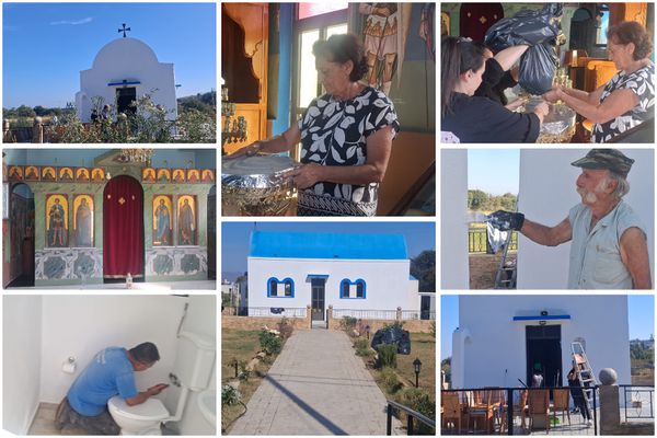 Εντατικές εργασίες στο εξωκκλήσι του Αγίου Δημητρίου στην Κω ενόψει της εορτής του