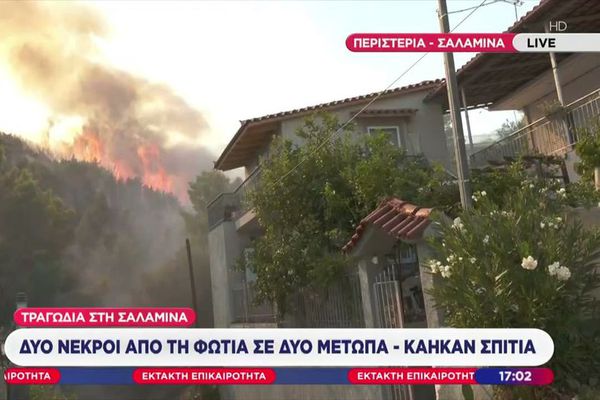 Δύο νεκροί από τη φωτιά στη Σαλαμίνα – Τέσσερις με εγκαύματα - Κάηκαν σπίτια 