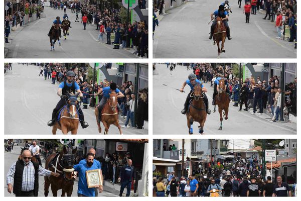 Με λαμπρότητα η παρέλαση αλόγων στο Πυλί προς τιμήν του Αγίου Γεωργίου