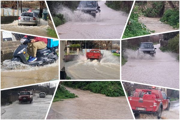 Πλημμύρισαν δρόμοι και σπίτια στην Κω - Προβλήματα από την έντονη βροχόπτωση