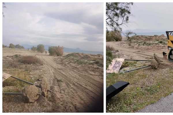 Καταγγελία στην Αστυνομία από τον κ. Β. Τρακόσα και τον κ. Σ. Χατζηπέτρο για παράνομες παρεμβάσεις στην παραλία του Ναυτικού Ομίλου