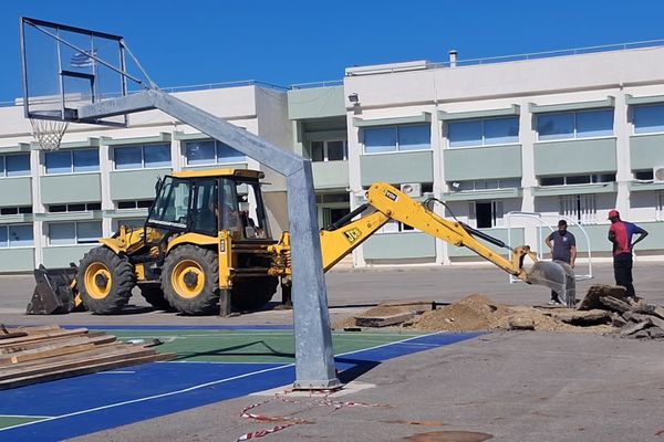 Ξεκίνησαν οι εργασίες για την κατασκευή του "θόλου" στο 4ο Δημ. Σχολείο Κω