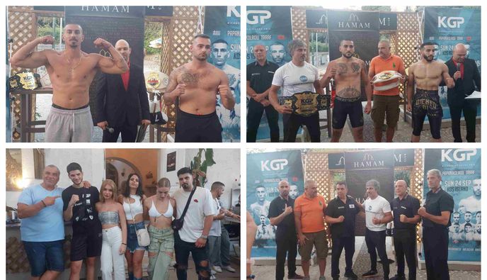 Η ζύγιση των αθλητών στο “Hamam” για τους αγώνες Κick Βoxing στην Κω