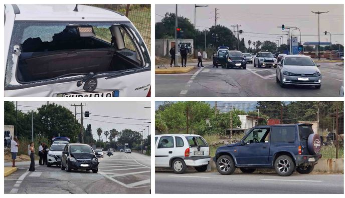 Τροχαίο ατύχημα στον Επαρχιακό - "Καραμπόλα" 3 αυτοκινήτων