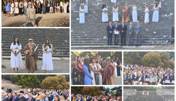 Σε κατανυκτική ατμόσφαιρα η τελετή ορκωμοσίας των αριστούχων τελειόφοιτων ιατρικών σχολών στον όρκο του Ιπποκράτη στο Ασκληπιείο Κω