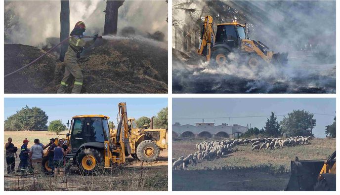 Φωτιά σε αγροτική έκταση στο Λινοπότη