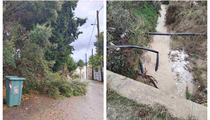 Σε επιφυλακή η πολιτική προστασία στην Κω για την κακοκαιρία “Byron” - Πλημμύρισαν δρόμοι και ποταμοί, πτώσεις δέντρων κ.α.