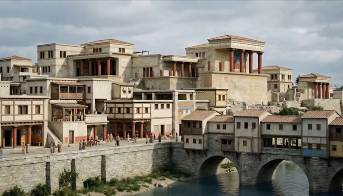 Εντυπωσιακό βίντεο: Η Κνωσός του 1700 π.Χ. «ζωντανεύει» με τη βοήθεια της τεχνητής νοημοσύνης