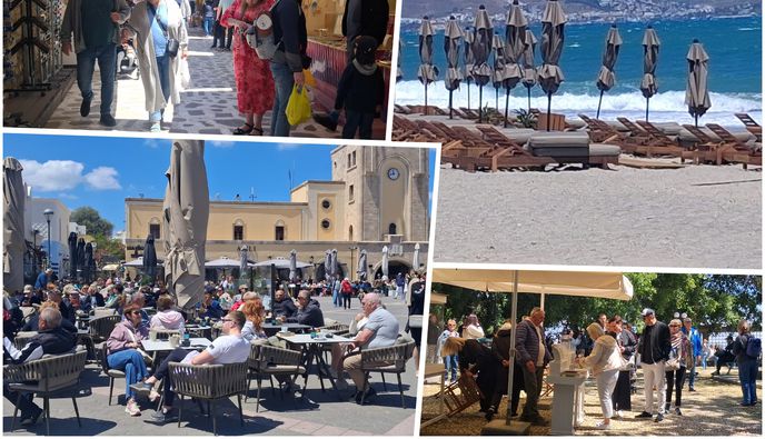 Αυξημένη η κίνηση στην πόλη της Κω λόγω "κακοκαιρίας", αλλά συγκρατημένες οι αγορές των τουριστών