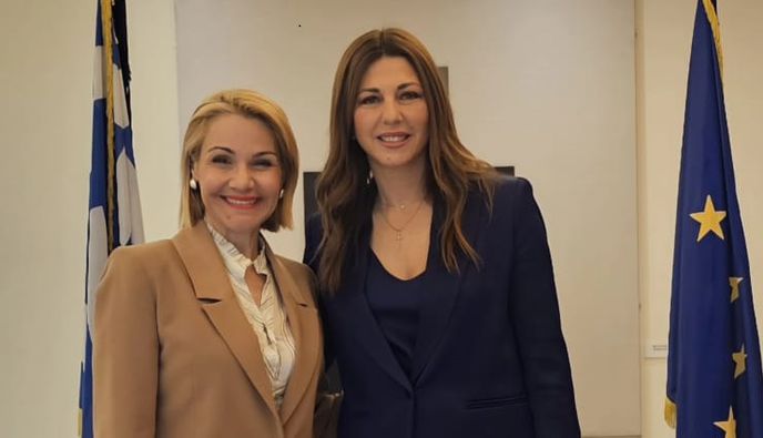 Συνάντηση της Μ. Ιατρίδη με την Υπ. Παιδείας Σ. Ζαχαράκη για ζητήματα εκπαίδευσης και σχολικών υποδομών στα Δωδ/σα
