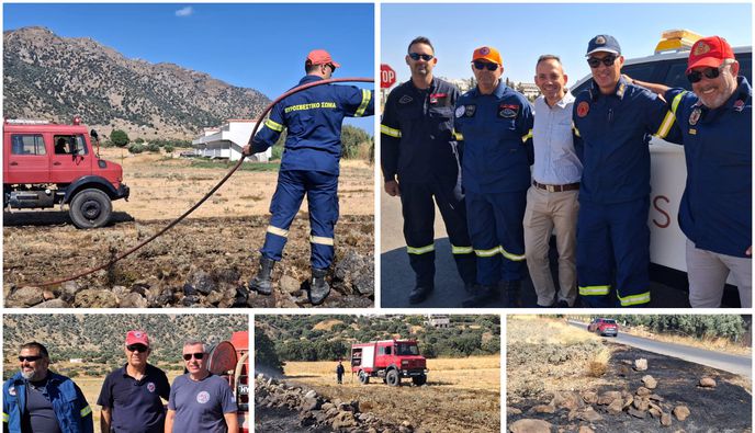 Φωτιά στην Καρδάμαινα – Άμεση επέμβαση απέτρεψε την επέκτασή της