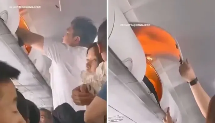 Σκηνές τρόμου σε πτήση στην Κίνα: Power bank έσκασε μέσα στο ντουλάπι αεροπλάνου μετά την προσγείωση
