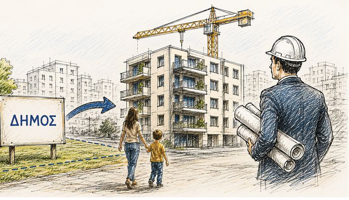 “Φρένο” στην στεγαστική κρίση επιχειρεί να βάλει ο νέος νόμος για την κοινωνική αντιπαροχή - Ο Δήμος θα βάζει το οικόπεδο και ο ιδιώτης κεφάλαιο & εργασία