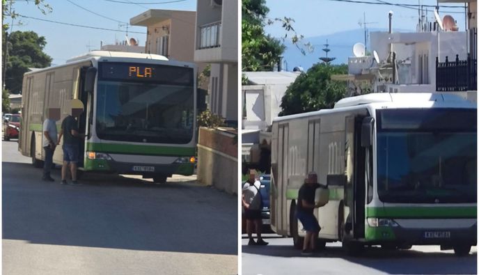 Κυκλοφοριακό χάος στο Πλατάνι – Λεωφορείο της Δημ. Συγκοινωνίας έμεινε από καύσιμα στη μέση του δρόμου 