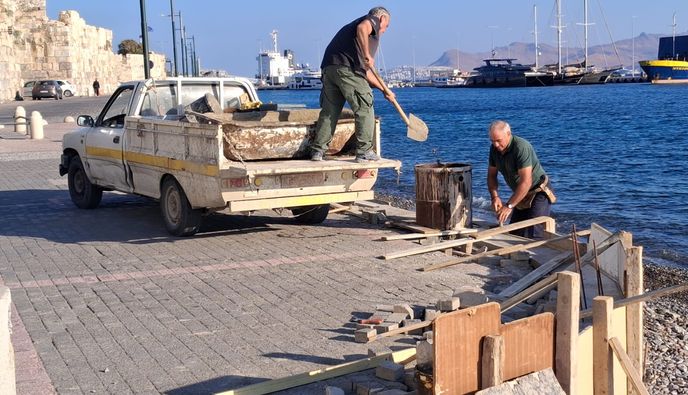 Παρεμβάσεις στο παραλιακό μέτωπο απέναντι από το Επαρχείο 