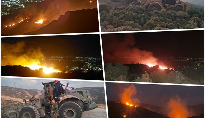 "Μάχη" για να τεθεί υπο έλεγχο η μεγάλη φωτιά στο Πυλί
