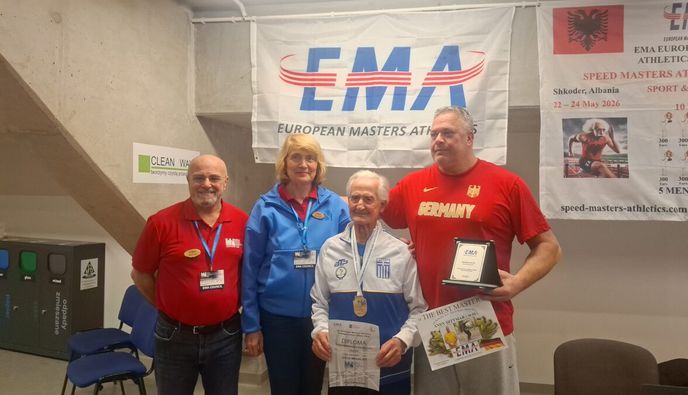 Δύο χρυσά μετάλλια για τον Κωνσταντίνο Χατζηεμμανουήλ στο Πανευρωπαϊκό Πρωτάθλημα Κλειστού Στίβου Masters