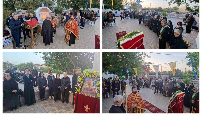 ΠΑΡΟΥΣΙΑ ΠΟΛΛΩΝ ΠΙΣΤΩΝ ΕΟΡΤΑΣΤΗΚΕ  Η ΜΝΗΜΗ ΤΟΥ ΑΓΙΟΥ ΓΕΩΡΓΙΟΥ  ΤΟΥ ΚΕΦΑΛΑ (ΧΑΛΙΚΟΥΡΑ)