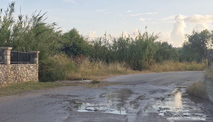 Αναγνώστης: Λύματα σε δρόμο στο Πυλί