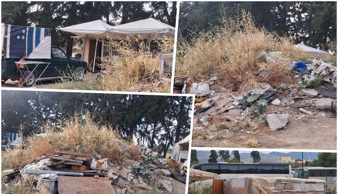 Επιχείρηση απομάκρυνσης των Ρομά από την είσοδο της πόλης