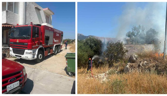 Συμβαίνει τώρα: Φωτιά κοντά σε οικία στο Πυλί