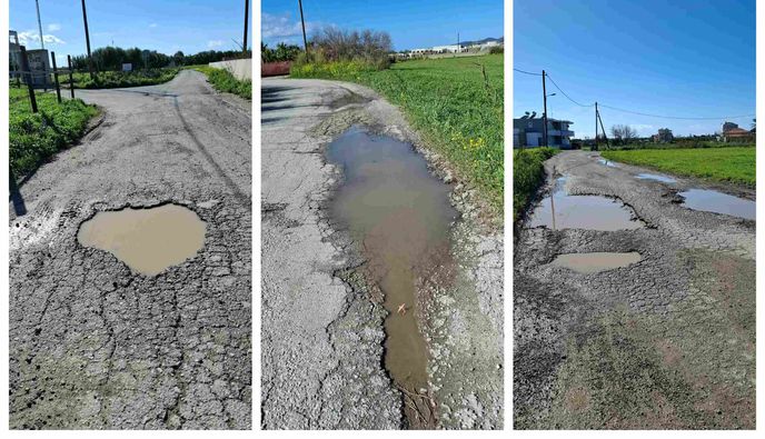 Παράπονα αναγνώστριας για τις λακκούβες στο Μαρμάρι