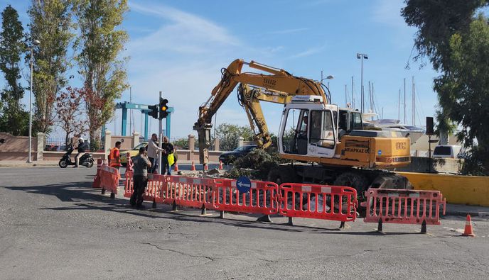 Κλείνει ο κόμβος στη Μαρίνα - Ξεκινούν οι εργασίες ασφαλτοστρωσης