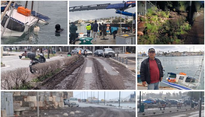 Νύχτα δοκιμασίας για την Κω από την κακοκαιρία «Erminio» (πτώσεις δέντρων, βυθίστηκε καΐκι κ.α.)