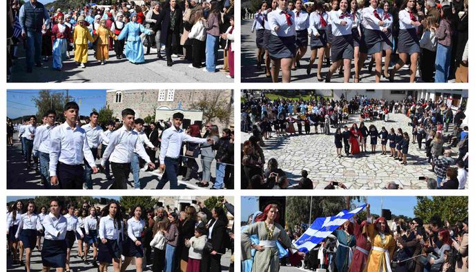 Mε λαμπρότητα η παρέλαση της 7ης Μαρτίου στην Ευαγγελίστρια Ασφενδιού