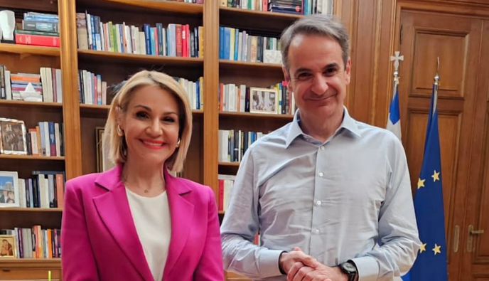 Συνάντηση της κ. Μίκας Ιατρίδη με τον Πρωθυπουργό στο Μέγαρο Μαξίμου
