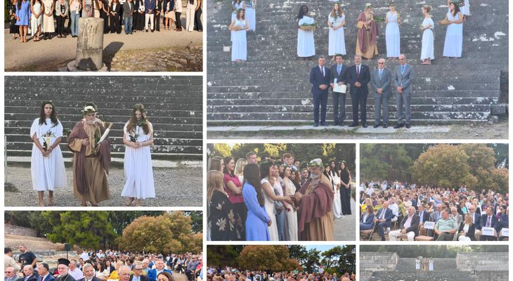 Σε κατανυκτική ατμόσφαιρα η τελετή ορκωμοσίας των αριστούχων τελειόφοιτων ιατρικών σχολών στον όρκο του Ιπποκράτη στο Ασκληπιείο Κω