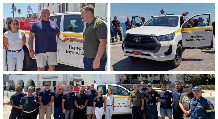 Παράδοση Πυροσβεστικού Οχήματος 4x4 από την Περιφέρεια στη Λέσχη  Καταδρομέων Κω