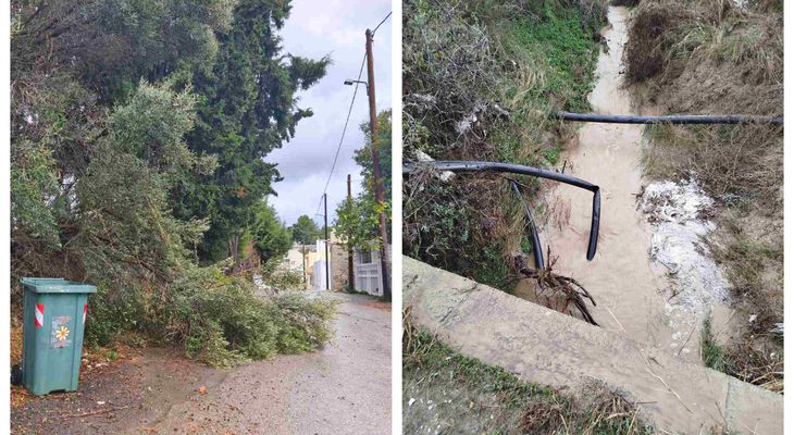 Σε επιφυλακή η πολιτική προστασία στην Κω για την κακοκαιρία “Byron” - Πλημμύρισαν δρόμοι και ποταμοί, πτώσεις δέντρων κ.α.